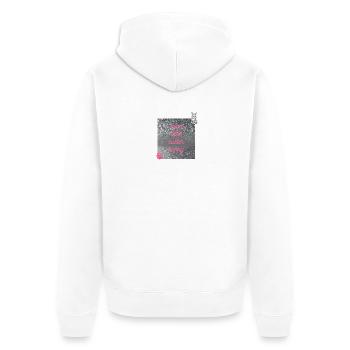 Süßer Osterhase im Glitzerdesign - Unisex Premium Bio Zip Hoodie - Weiß - Hinten - Thijin (182cm)