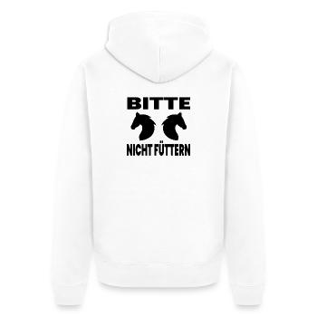 horses - Unisex Premium Organic Zip Hoodie - white - Back - Thijin (182cm)