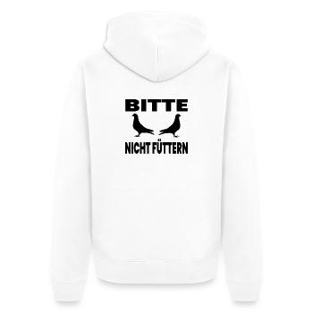 Doves - Unisex Premium Organic Zip Hoodie - white - Back - Thijin (182cm)