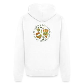 Buen Camino ne cesse jamais de marcher en camouflage - Veste à capuche bio Premium Unisexe - blanc - Dos - Thijin (182cm)