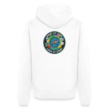 Sprint is life: Agile zombies in the hamster wheel - Unisex Premium Organic Zip Hoodie - white - Back - Thijin (182cm)