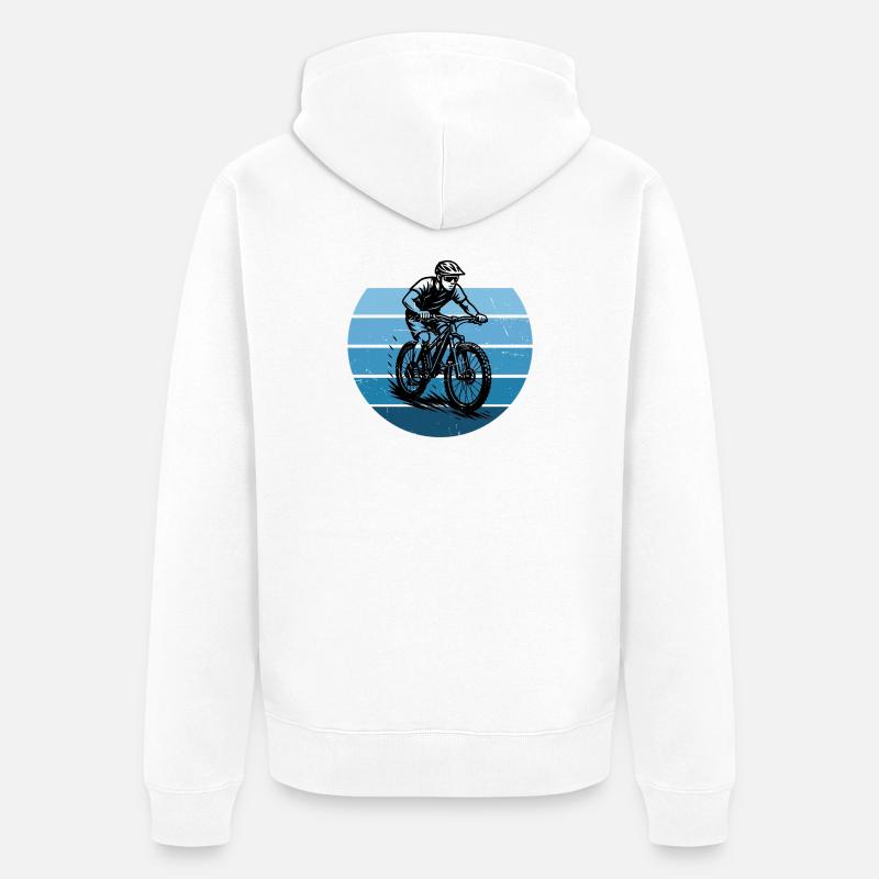 Déclaration directe sur le VTT - Veste à capuche bio Premium Unisexe - blanc