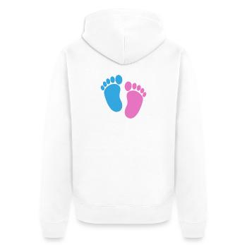 Pieds de bébé - Veste à capuche bio Premium Unisexe - blanc - Dos - Thijin (182cm)