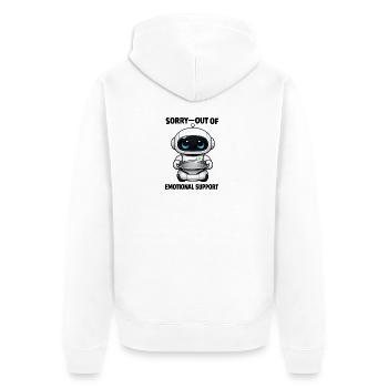 Snack Bot Küchenfreund - Unisex Premium Organic Zip Hoodie - white - Back - Thijin (182cm)
