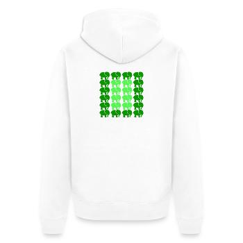 ELEFANT - Unisex Premium Bio Zip Hoodie - Weiß - Hinten - Thijin (182cm)