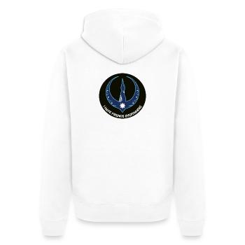 Minnesota Rebellion Loon - Unisex Premium Organic Zip Hoodie - white - Back - Thijin (182cm)