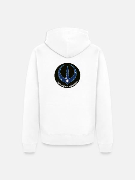 Minnesota Rebellion Loon - Unisex Premium Organic Zip Hoodie - white