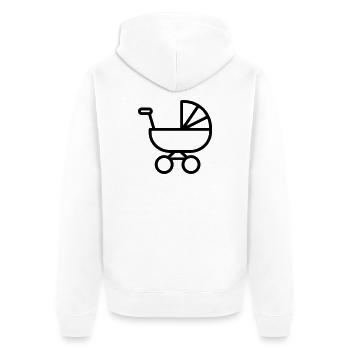 stroller_-1-stroller - Unisex Premium Organic Zip Hoodie - white - Back - Thijin (182cm)