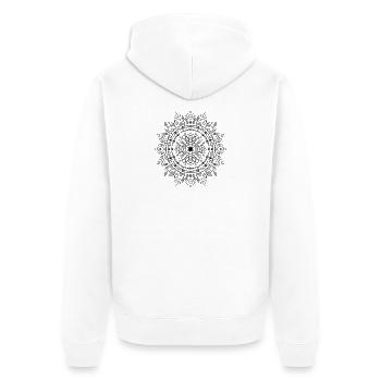 Mandala - Unisex Premium Organic Zip Hoodie - white - Back - Thijin (182cm)