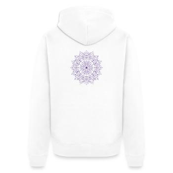mandala - Veste à capuche bio Premium Unisexe - blanc - Dos - Thijin (182cm)