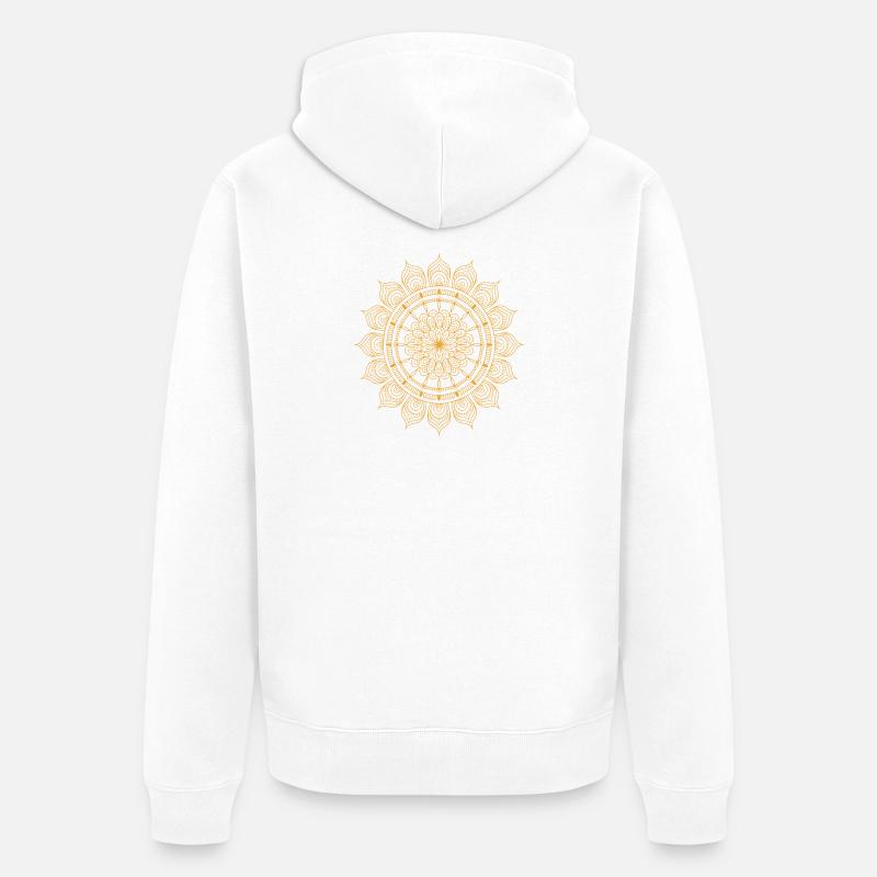 Mandala - Veste à capuche bio Premium Unisexe - blanc