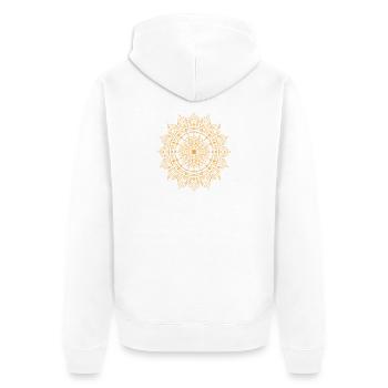 Mandala - Unisex Premium Organic Zip Hoodie - white - Back - Thijin (182cm)