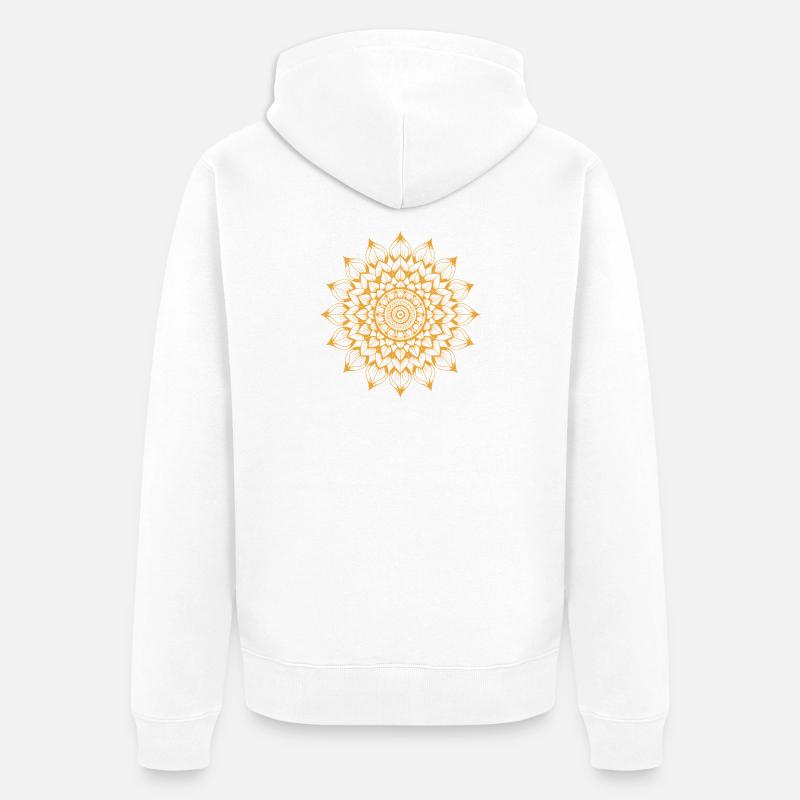 Mandala - Veste à capuche bio Premium Unisexe - blanc