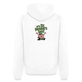Kartoffelspaß St Patrick's Day - Unisex Premium Bio Zip Hoodie - Weiß - Hinten - Thijin (182cm)