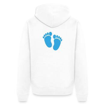 Pieds de bébé - Veste à capuche bio Premium Unisexe - blanc - Dos - Thijin (182cm)