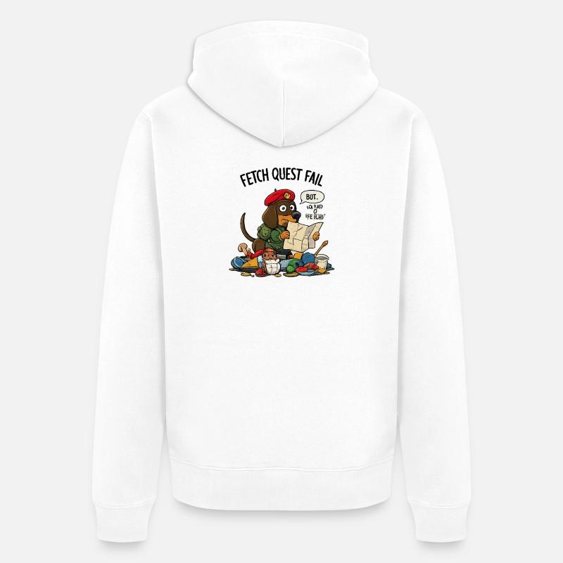 Échec de quête de collecte Petit - Veste à capuche bio Premium Unisexe - blanc