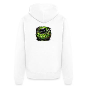 Pucked Up Graffiti Neon - Unisex Premium Organic Zip Hoodie - white - Back - Thijin (182cm)