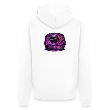 Picked Up Neon Graffiti - Unisex Premium Bio Zip Hoodie - Weiß - Hinten - Thijin (182cm)
