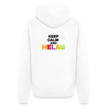 KEEP CALM AND HELAU! CARNIVAL CARNIVAL black - Unisex Premium Organic Zip Hoodie - white - Back - Thijin (182cm)