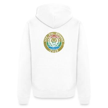 20. Geburtstag Sauvage, libre et indompté depuis 02/2006 - Veste à capuche bio Premium Unisexe - blanc - Dos - Thijin (182cm)