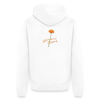 I am a flower... gift idea Valentine's Day - Unisex Premium Organic Zip Hoodie - white - Back - Thijin (182cm)