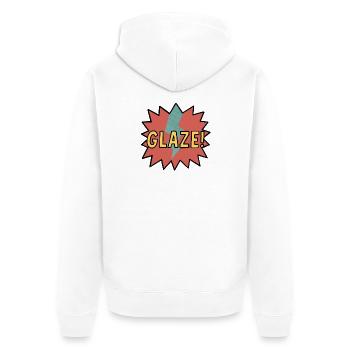 Glasur! - Unisex Premium Bio Zip Hoodie - Weiß - Hinten - Thijin (182cm)