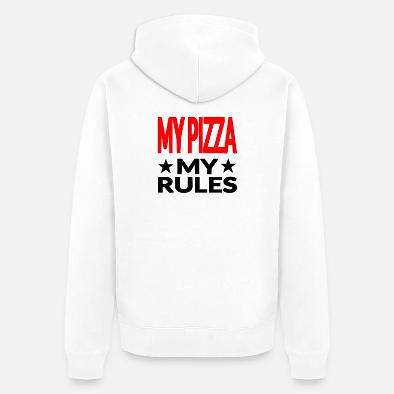Pizza - Veste à capuche bio Premium Unisexe - blanc