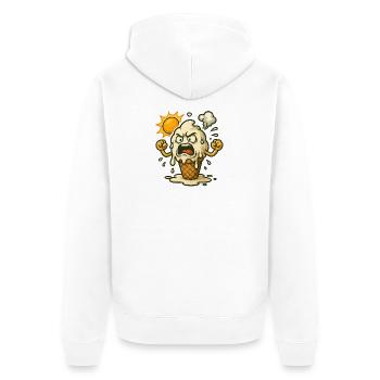 Wenn Eis bei Hitze ausrastet - Unisex Premium Organic Zip Hoodie - white - Back - Thijin (182cm)