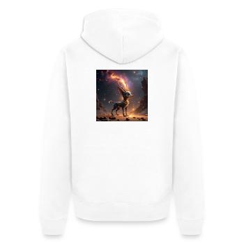 Cerf Étoile Fantastique - Veste à capuche bio Premium Unisexe - blanc - Dos - Thijin (182cm)