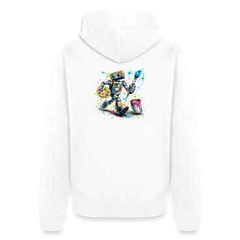 kreativer_Roboter - Veste à capuche bio Premium Unisexe - blanc - Dos - Thijin (182cm)