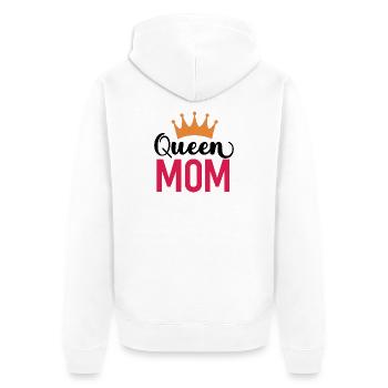 Die Mutter der Königin - Unisex Premium Bio Zip Hoodie - Weiß - Hinten - Thijin (182cm)
