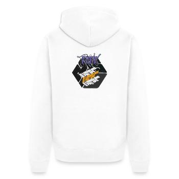 Fran Hero WOD Cross Training dark graphic version graphic - Unisex Premium Organic Zip Hoodie - white - Back - Thijin (182cm)