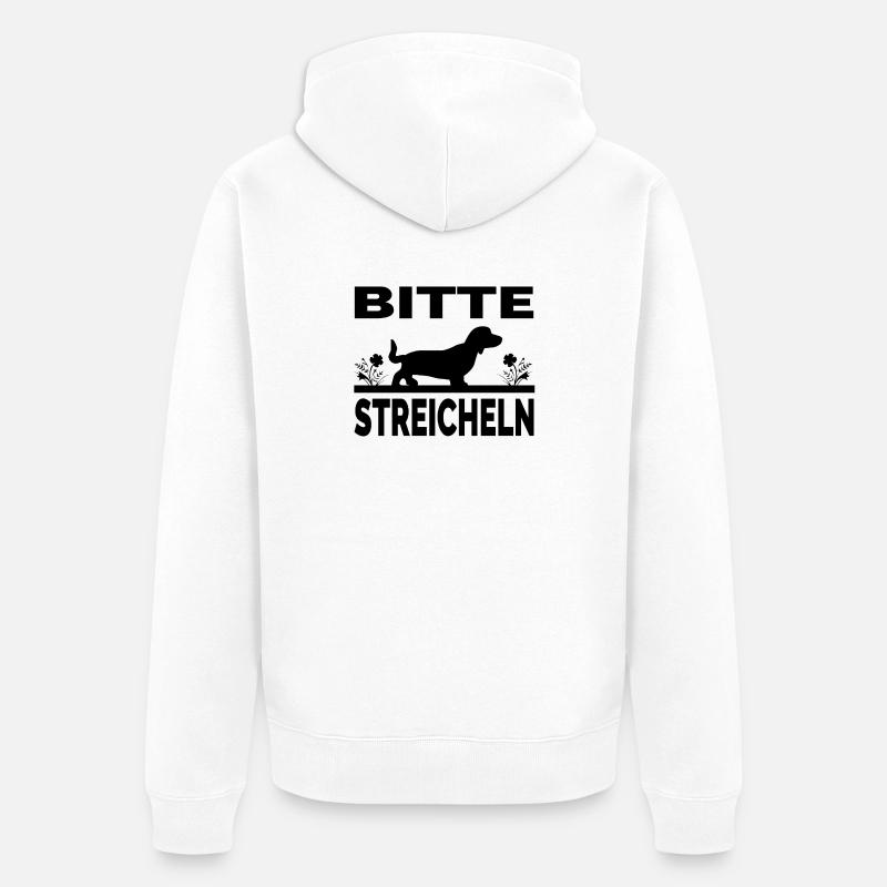 Teckel - Veste à capuche bio Premium Unisexe - blanc