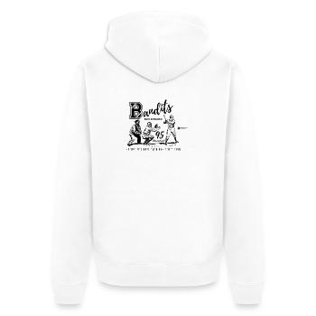 Baseball - The Bückeburg Bandits - Unisex Premium Organic Zip Hoodie - white - Back - Thijin (182cm)