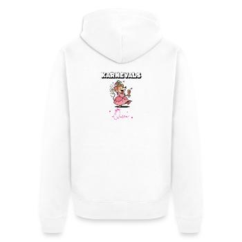 Karnevals Maus Queen Fasching Kostüm - Unisex Premium Bio Zip Hoodie - Weiß - Hinten - Thijin (182cm)
