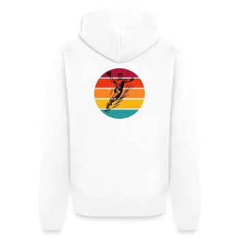 Handball Fans aufgepasst schlichtes Statement für - Unisex Premium Organic Zip Hoodie - white - Back - Thijin (182cm)