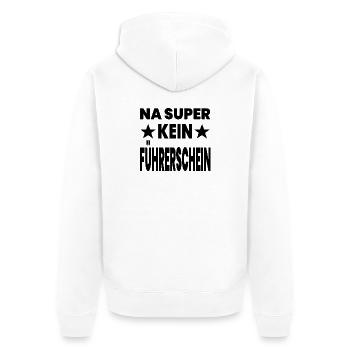 Führerschein - Unisex Premium Bio Zip Hoodie - Weiß - Hinten - Thijin (182cm)