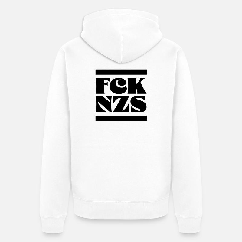 FCK NZS - Veste à capuche bio Premium Unisexe - blanc
