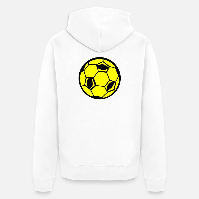Fotball - Premium økologisk unisex-hettejakke - hvit