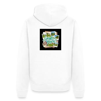 Bonjour à tous ! Paysage bavarois - Veste à capuche bio Premium Unisexe - blanc - Dos - Thijin (182cm)