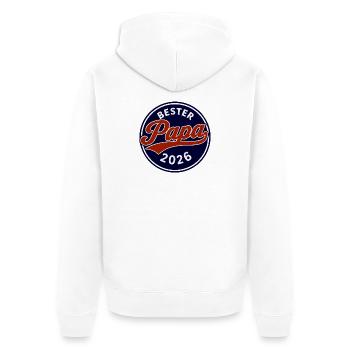 Best Dad 2026 - Father's Day - Birthday - Unisex Premium Organic Zip Hoodie - white - Back - Thijin (182cm)