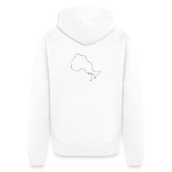 Carte panoramique de l’Ontario - Veste à capuche bio Premium Unisexe - blanc - Dos - Thijin (182cm)