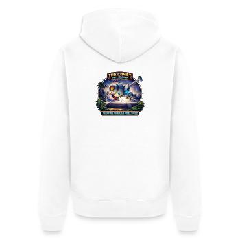 The Comet – 8-Bit Starship - Unisex Premium Organic Zip Hoodie - white - Back - Thijin (182cm)