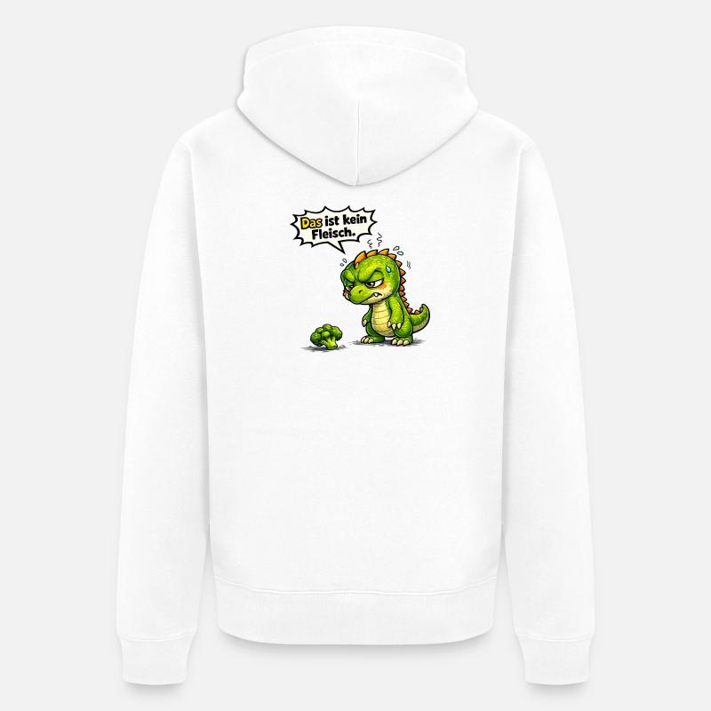 Motif de déclaration de costume drôle - Veste à capuche bio Premium Unisexe - blanc