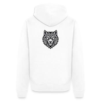 Wolf viking Ulfr Guerrier nordique Design - Veste à capuche bio Premium Unisexe - blanc - Dos - Thijin (182cm)