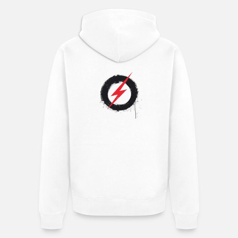 Liberté numérique - Art rétro du futur - Veste à capuche bio Premium Unisexe - blanc