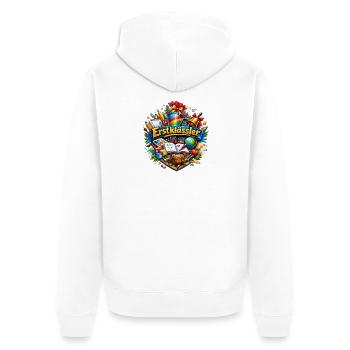 First Grade Learning World Logo - Unisex Premium Organic Zip Hoodie - white - Back - Thijin (182cm)