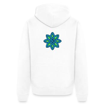 Logopit_1772056401118 - Unisex Premium Organic Zip Hoodie - white - Back - Thijin (182cm)