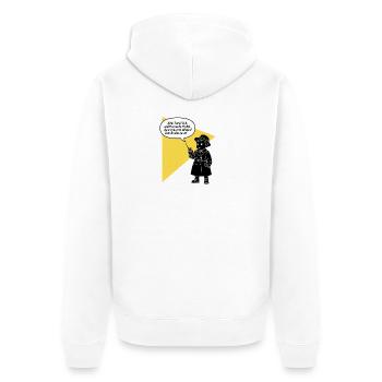 Bonjour tante - tu décroches ? Ton frère est drôle, agaçant - Veste à capuche bio Premium Unisexe - blanc - Dos - Thijin (182cm)