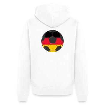 Football_team_Germany - Unisex Premium Bio Zip Hoodie - Weiß - Hinten - Thijin (182cm)